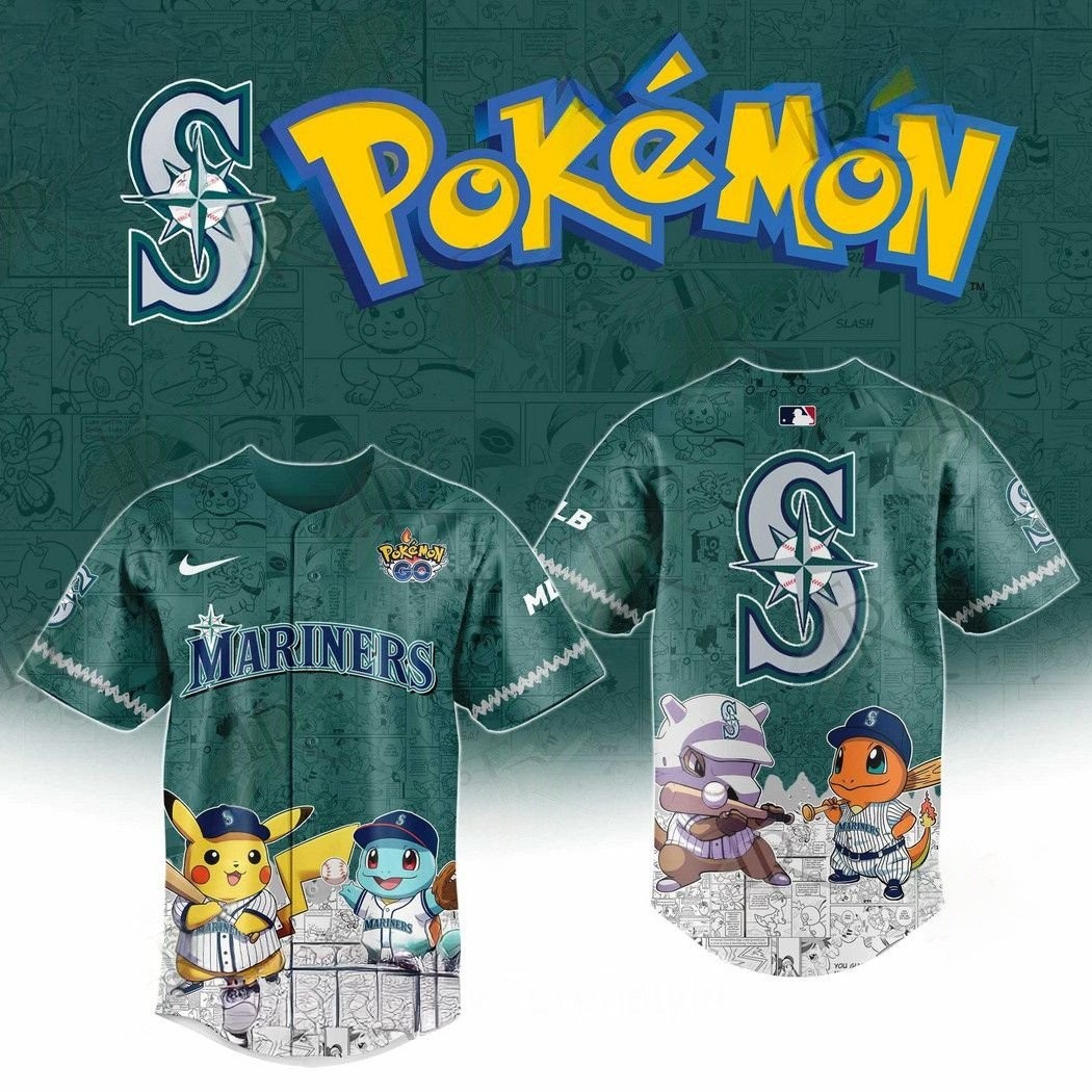2026 Seattle Mariners Pokemon Go Special Edition Baseball Jersey Baseball Best Gifts