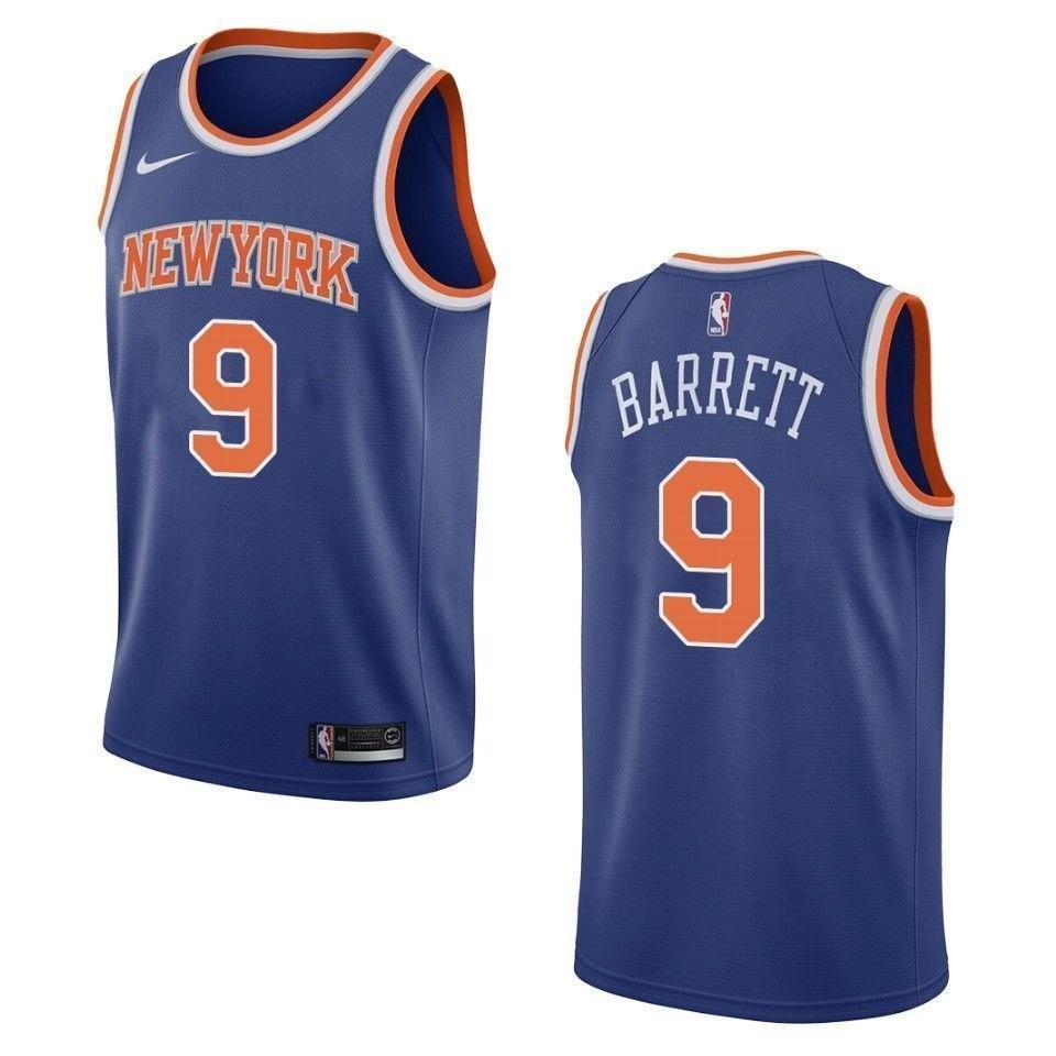 Men's New York Knicks R.J. Barrett #9 Icon Swingman Jersey Royal Blue
