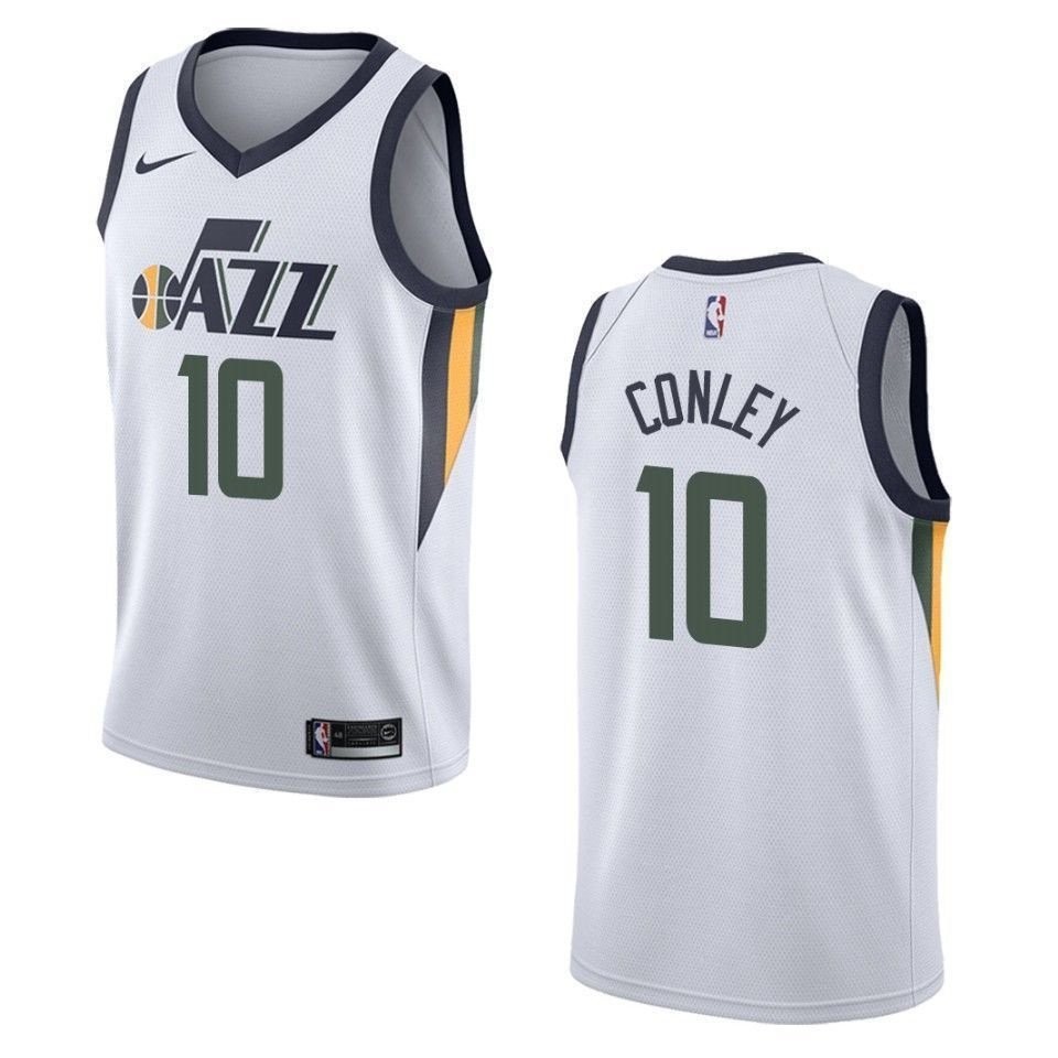 Men's Utah Jazz Mike Conley #10 Association Swingman Jersey White