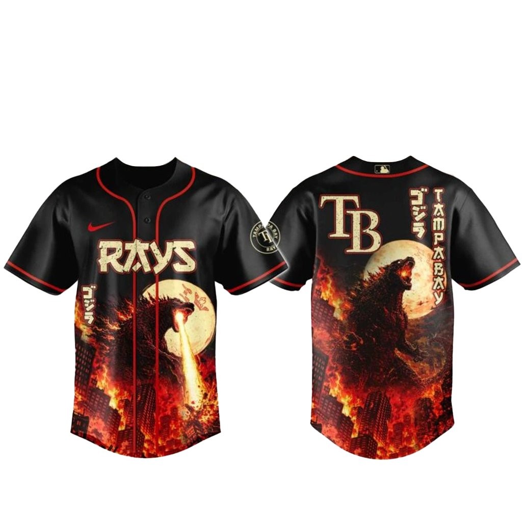 Tampa Bay Rays x Godzilla King of Monsters Baseball Jersey