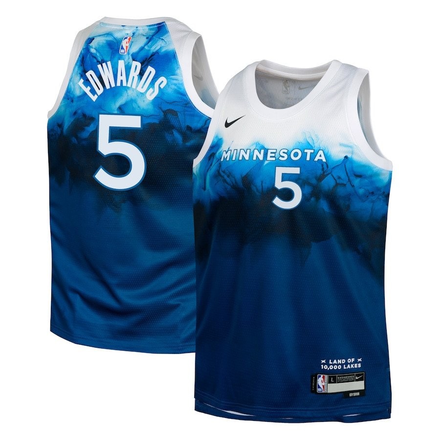 Anthony Edwards 5 Minnesota Timberwolves 2023/24 City Edition Swingman Youth Jersey Blue