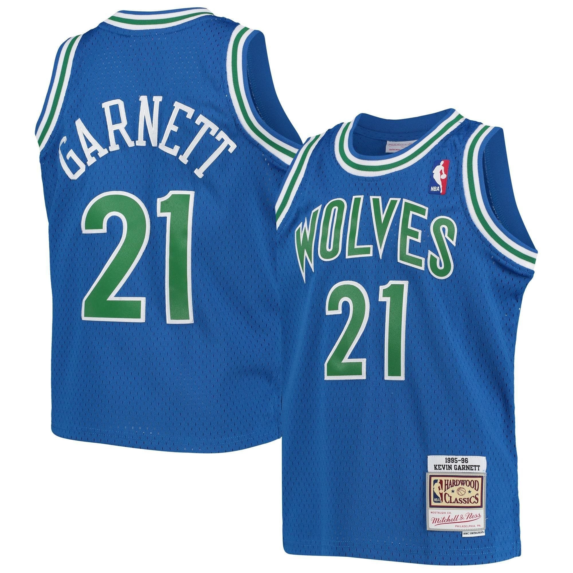 Kevin Garnett Minnesota Timberwolves Mitchell Ness Youth 1995-96 Hardwood Classics Swingman Jersey ??Blue