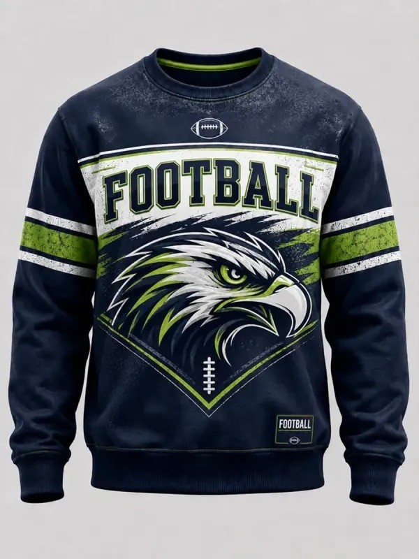 Musemora - Men's Seattle Seahawks Sweatshirt - Game Day Football
