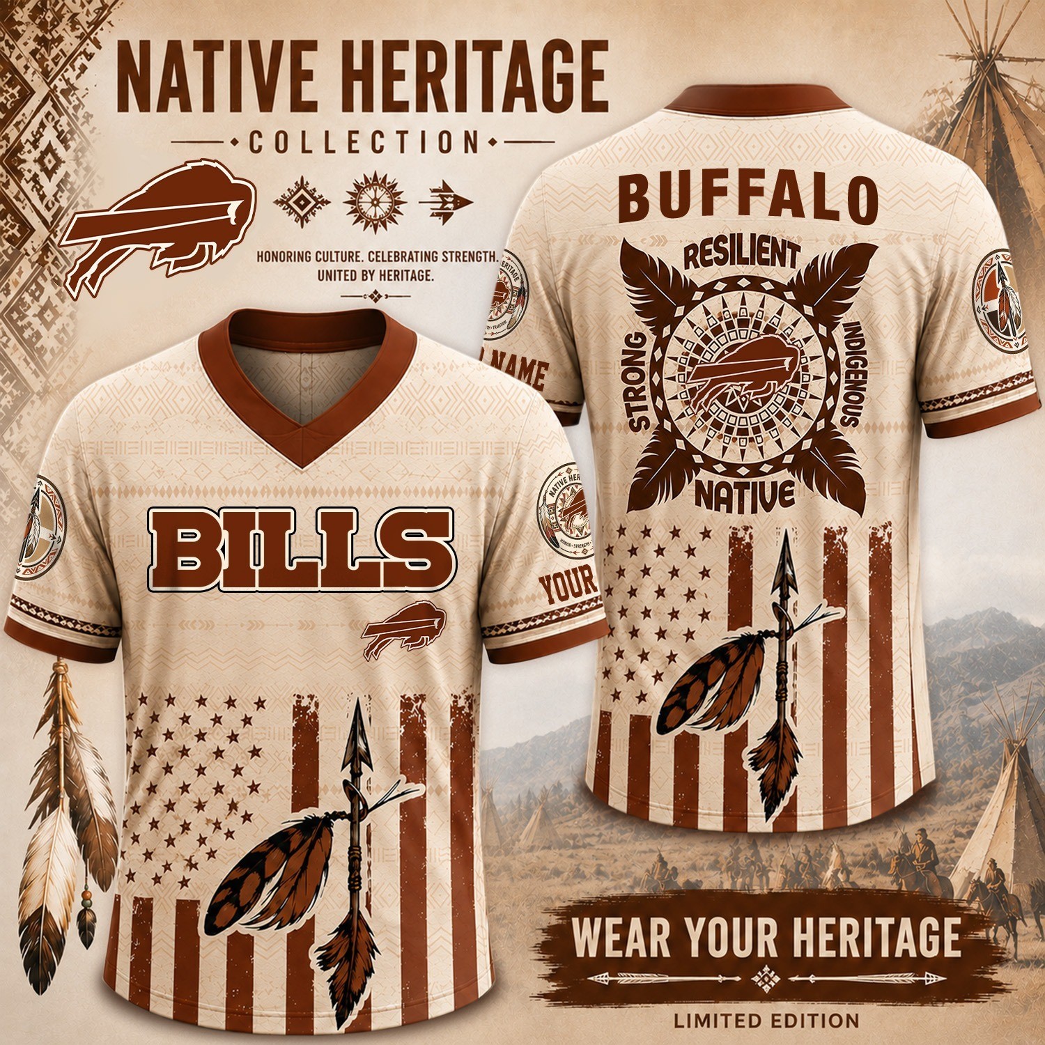 Musemora - Unisex Buffalo Bills T-Jersey Shirt - Game Day Football