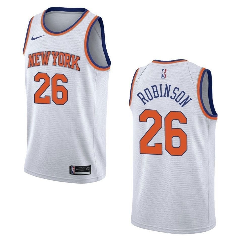 Men's New York Knicks Mitchell Robinson #26 Association Swingman Jersey White