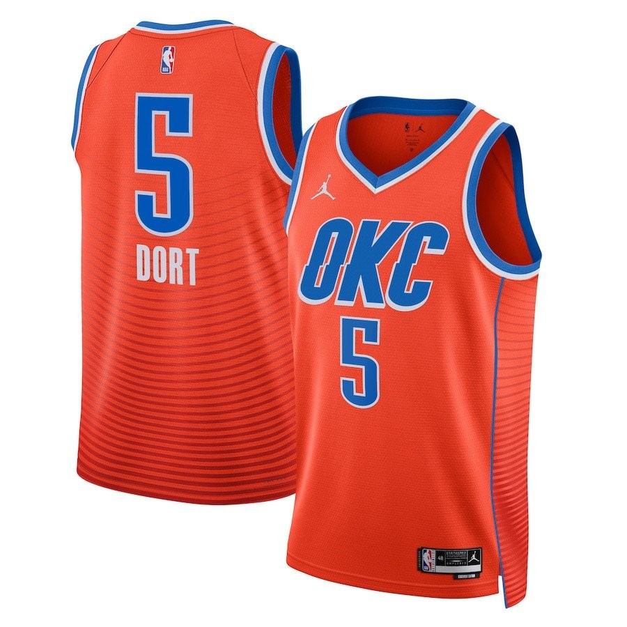 Luguentz Dort 5 Oklahoma City Thunder Unisex Swingman Jersey Statement Edition Orange