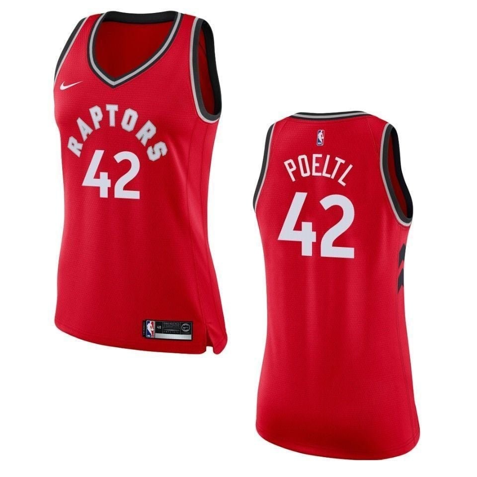 Women's Toronto Raptors Jakob Poeltl 42 Icon Swingman Jersey Red