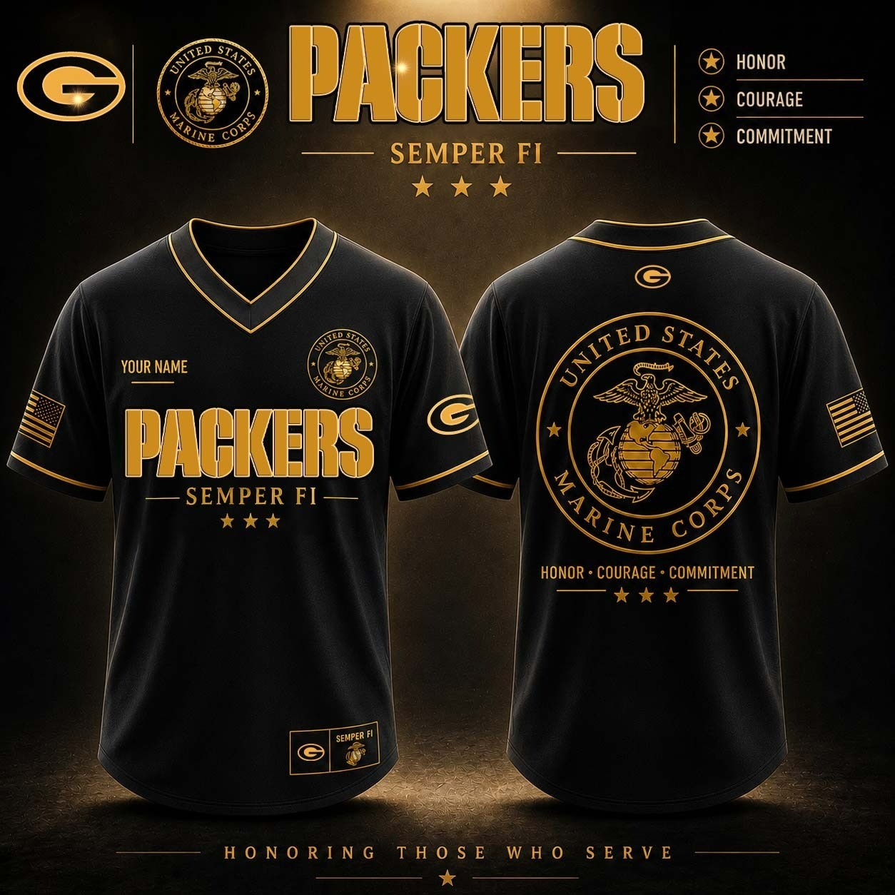 Musemora - Unisex Green Bay Packers Jersey - Football