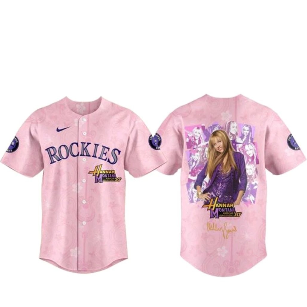 Colorado Rockies x Hannah Montana 20th Anniversary Baseball Jersey