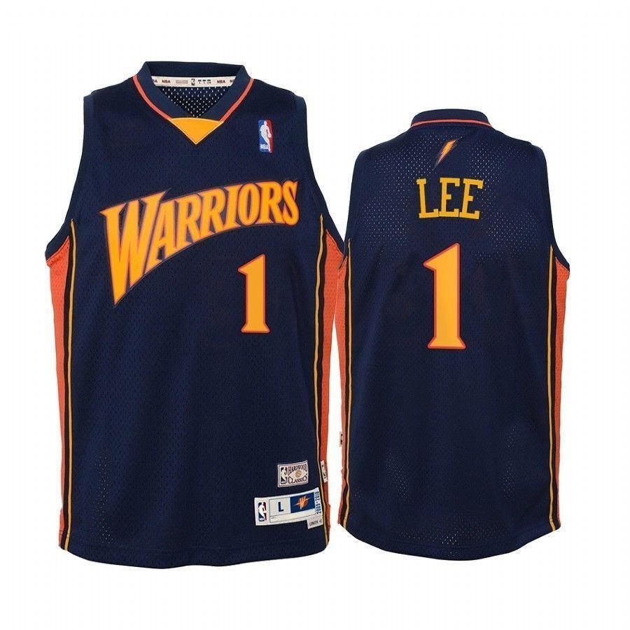 Youth Damion Lee Golden State Warriors Hardwood Classics Jersey Navy - Unisex