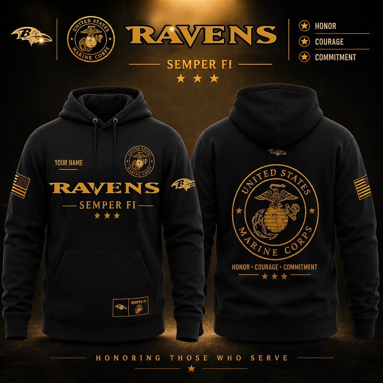 Musemora - Unisex Baltimore Ravens Hoodie