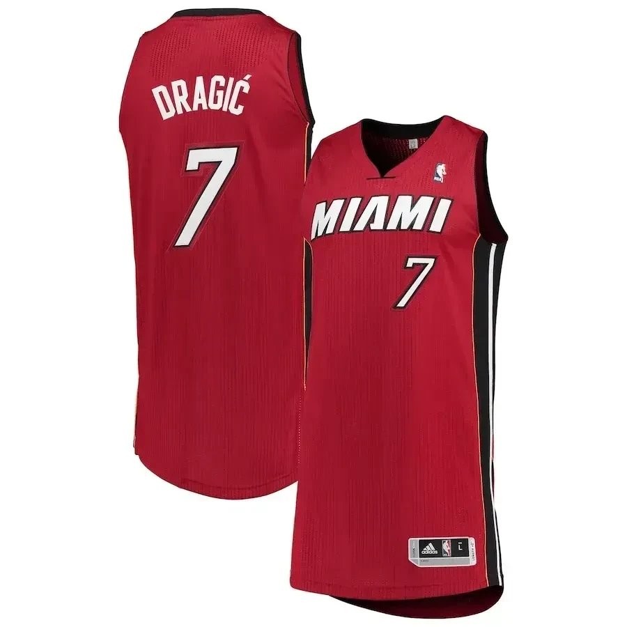 Goran Dragic Miami Heat Finished Jersey Red Unisex Adult Sizes S-3XL