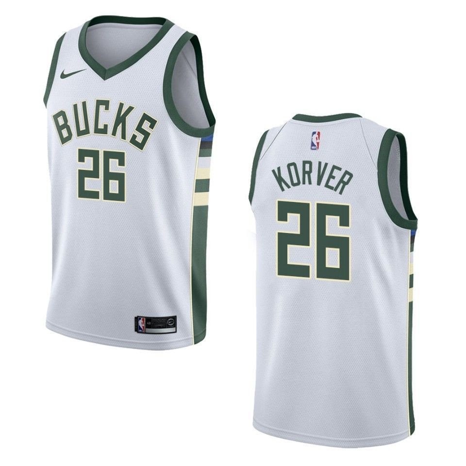 Men's Milwaukee Bucks Kyle Korver #26 Association Swingman Jersey White