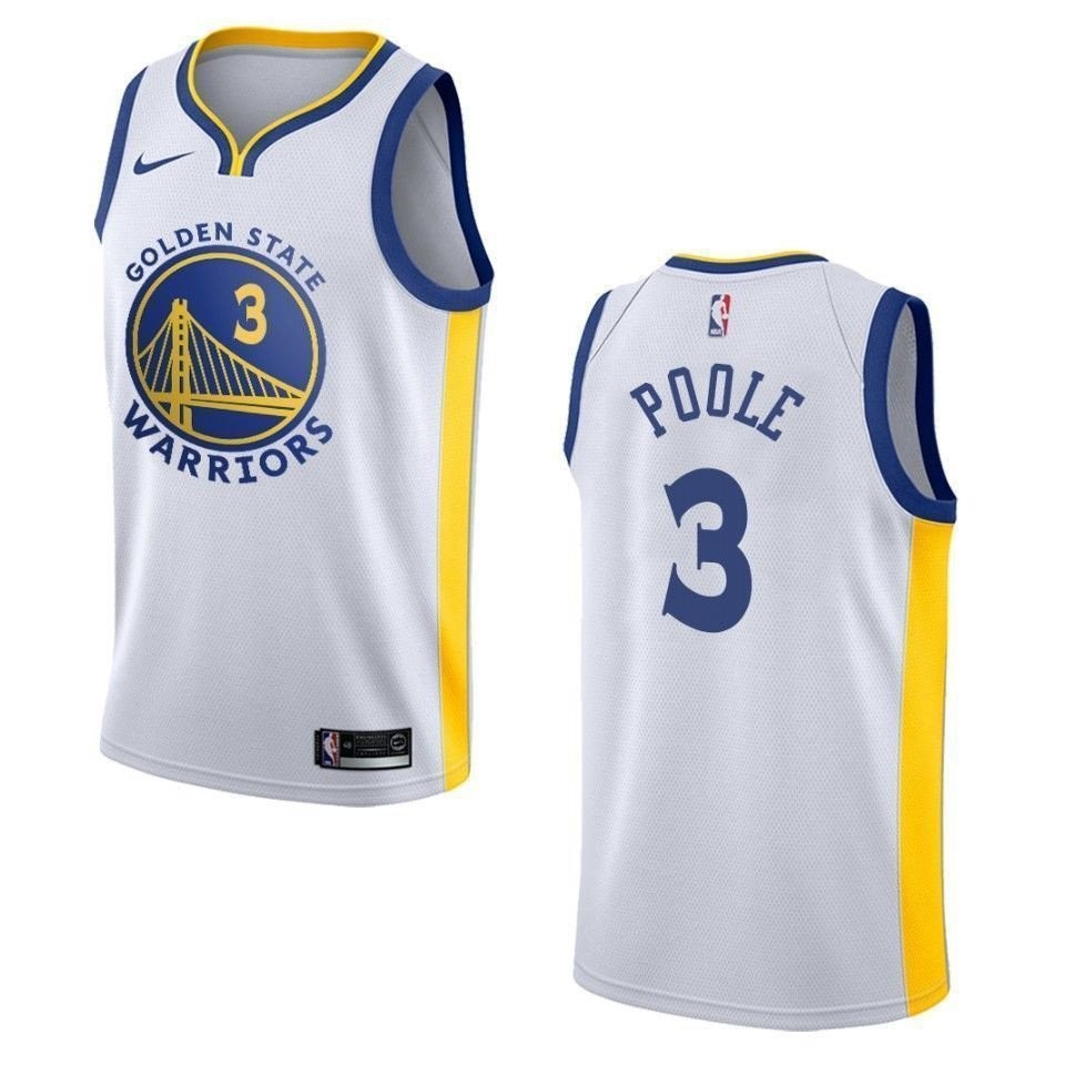 Men's Golden State Warriors Jordan Poole Association Swingman Jersey White - Sizes S-3XL