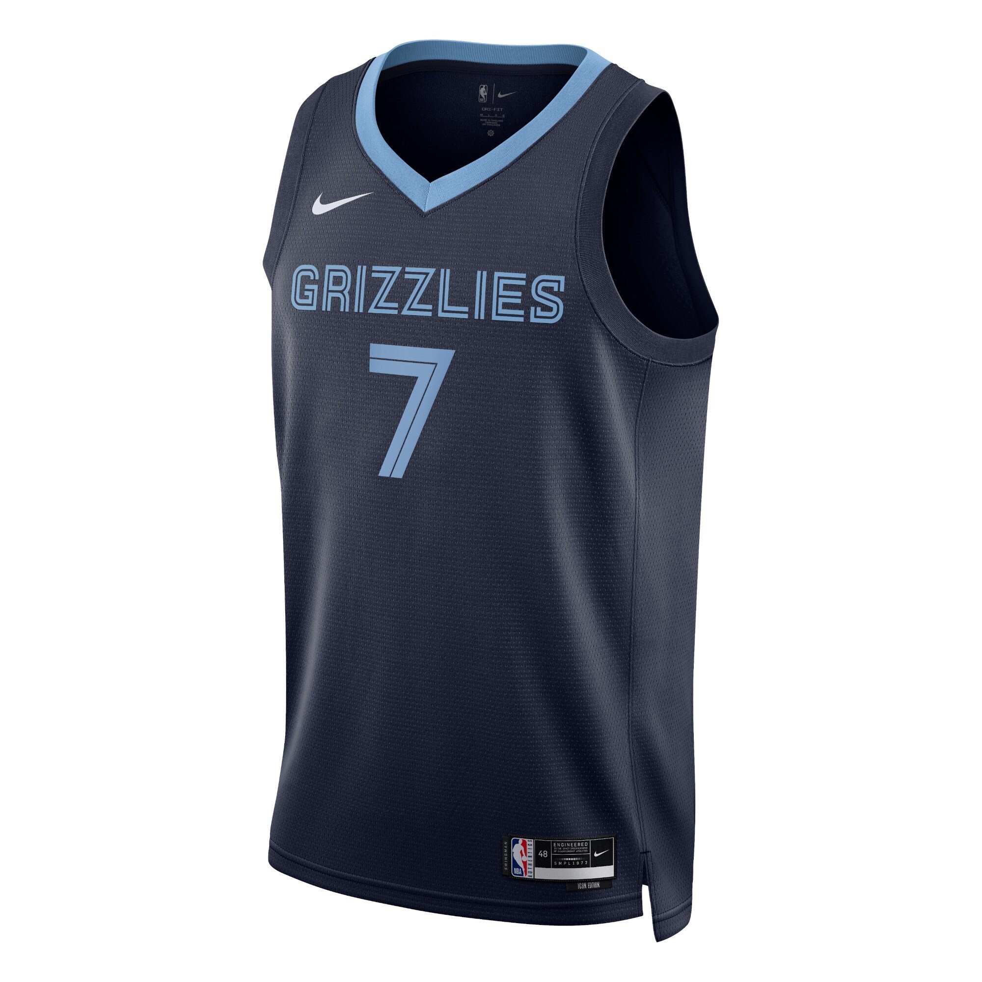Memphis Grizzlies Icon Edition Swingman Jersey Navy Blue Santi Aldama Unisex