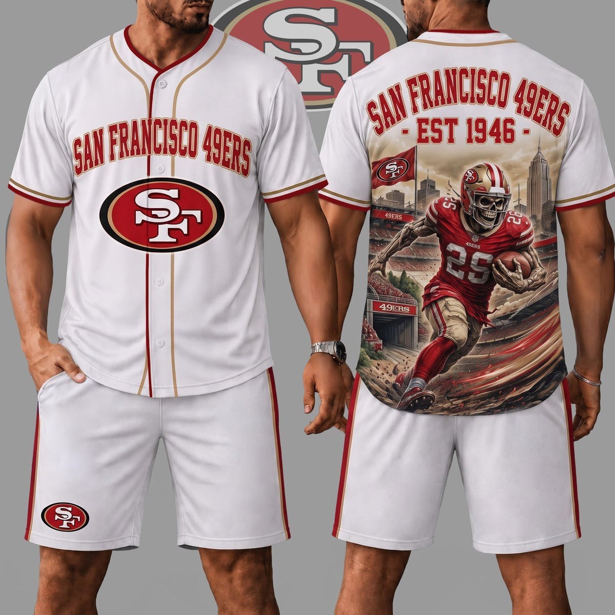 Musemora - Unisex San Francisco 49ers Jersey - Game Day Football