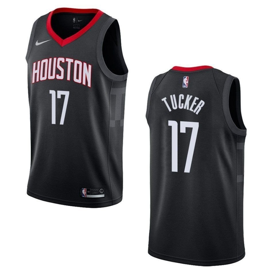 Men's Houston Rockets P.J. Tucker #17 Statement Swingman Jersey Black
