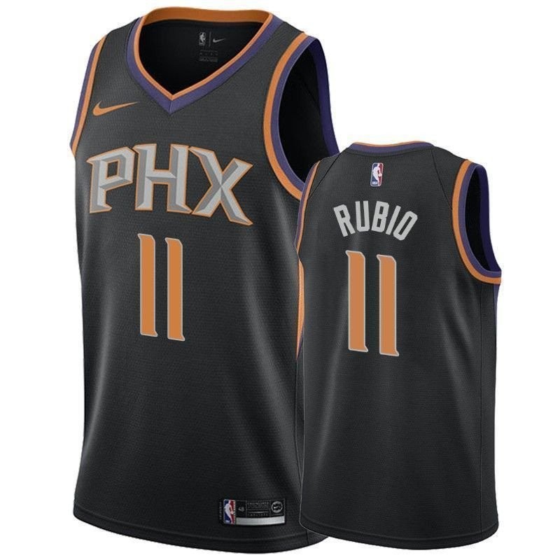 Men's Phoenix Suns Ricky Rubio 11 Statet Jersey