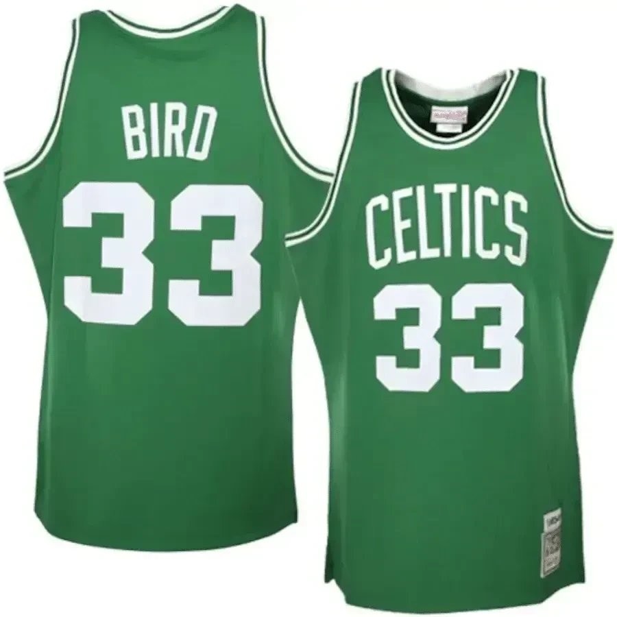 Larry Bird Boston Celtics Mitchell & Ness 1985/86 Hardwood Classics Jersey Kelly Green Unisex