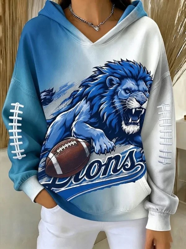Musemora - Unisex Detroit Lions Hoodie - Game Day Football