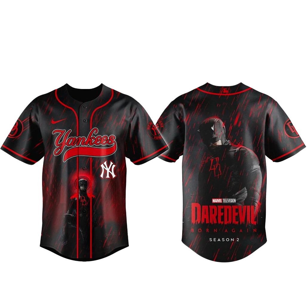 New York Yankees x Daredevil Season 2 Baseball Jersey