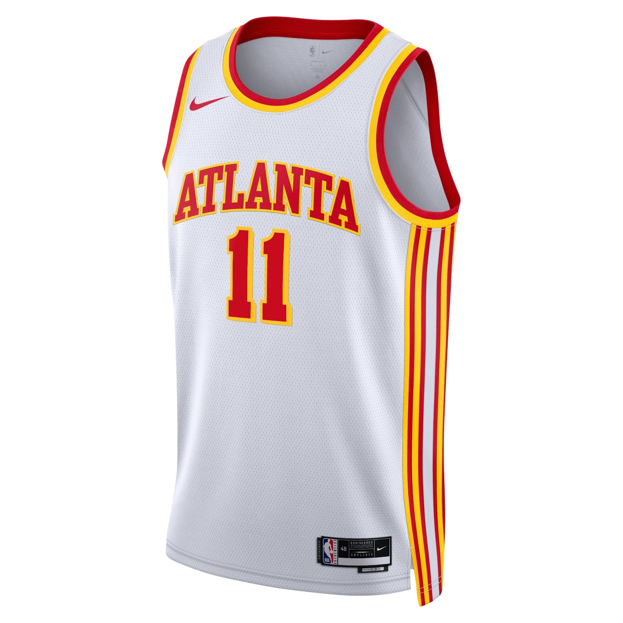 Atlanta Hawks Association Edition Swingman Jersey White Trae Young Unisex