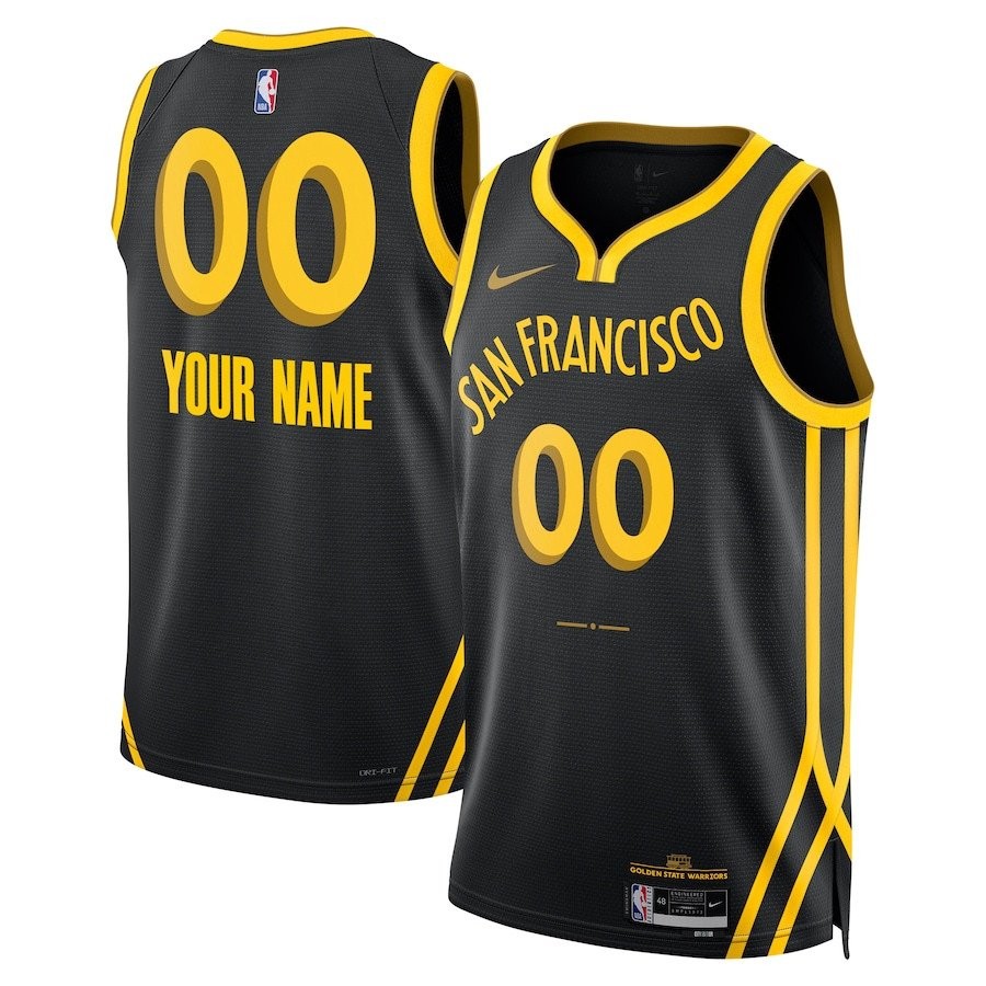 Golden State Warriors 2023/24 Swingman Jersey Customized City Edition Black Unisex