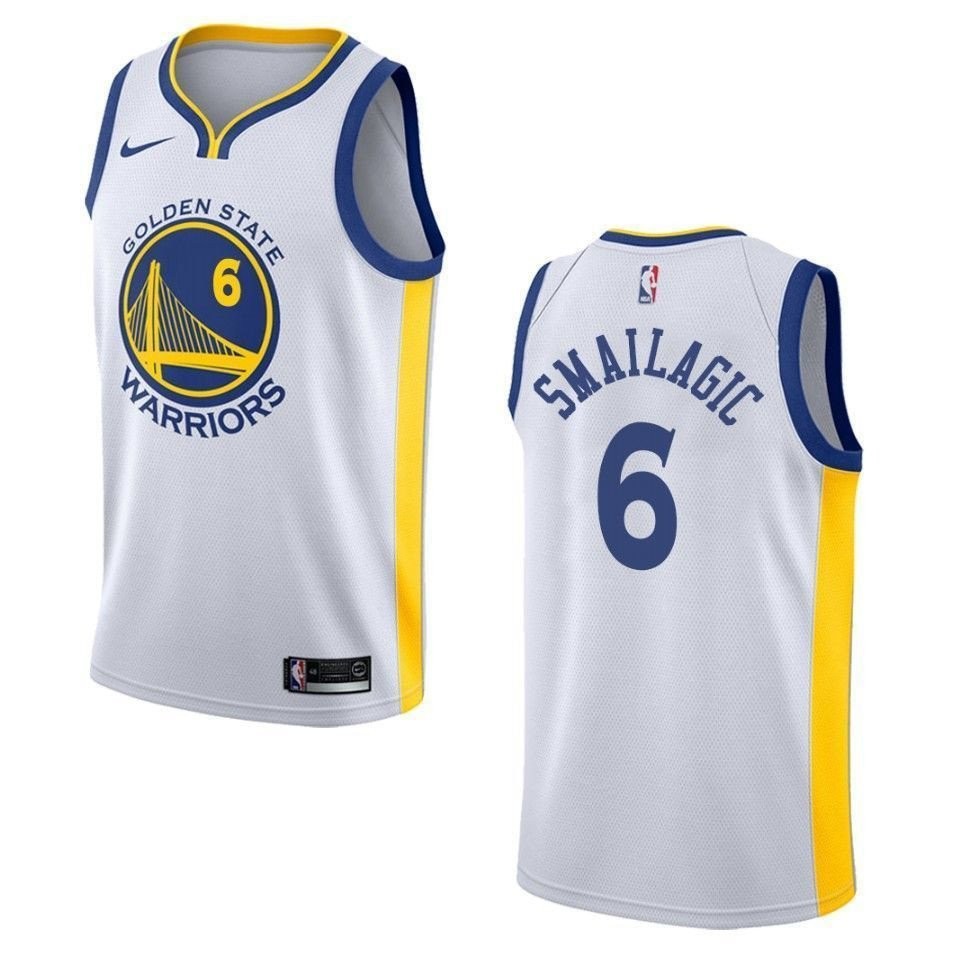Men's Golden State Warriors 6 Alen Smailagic Association Swingman Jersey - White
