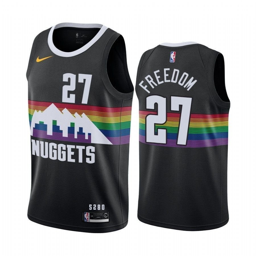 Men's Jamal Murray Freedom Nuggets City Jersey Multicolor S-3XL 100% Polyester