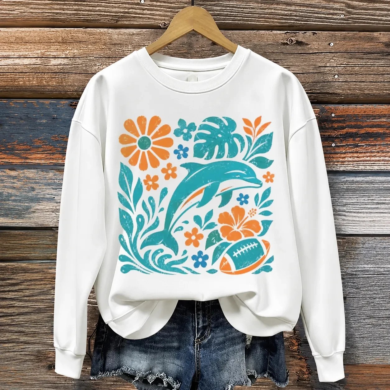 Musemora - Unisex Miami Dolphins Sweatshirt - Football