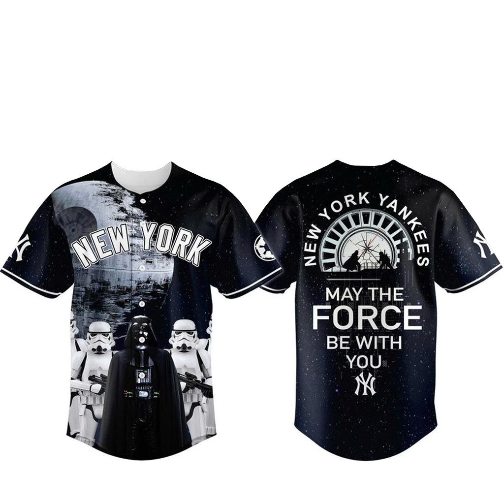 New York Yankees x Star Wars Night 2026 May The Force Be With You Baseball Jersey
