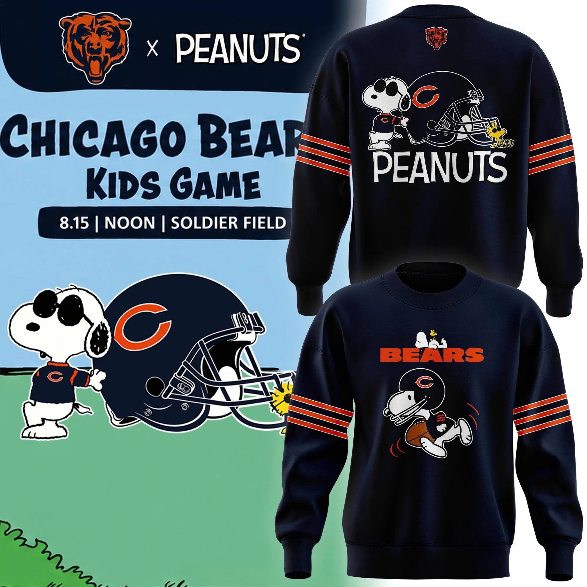 Musemora - Unisex Chicago Bears Sweatshirt - Football