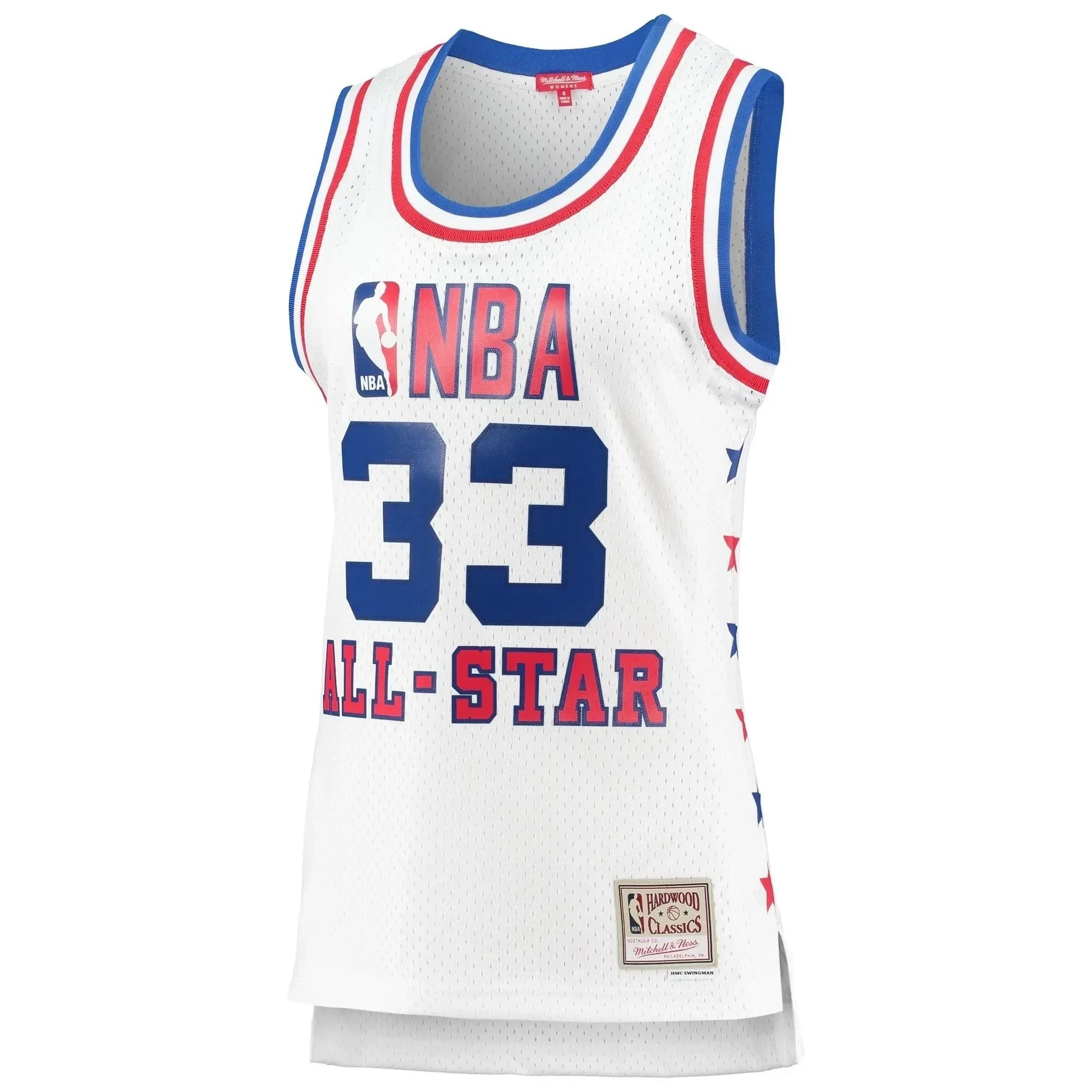 Larry Bird Eastern Conference Mitchell Ness Women's 1985 All-star Game Swingman Jersey - White - Image 3