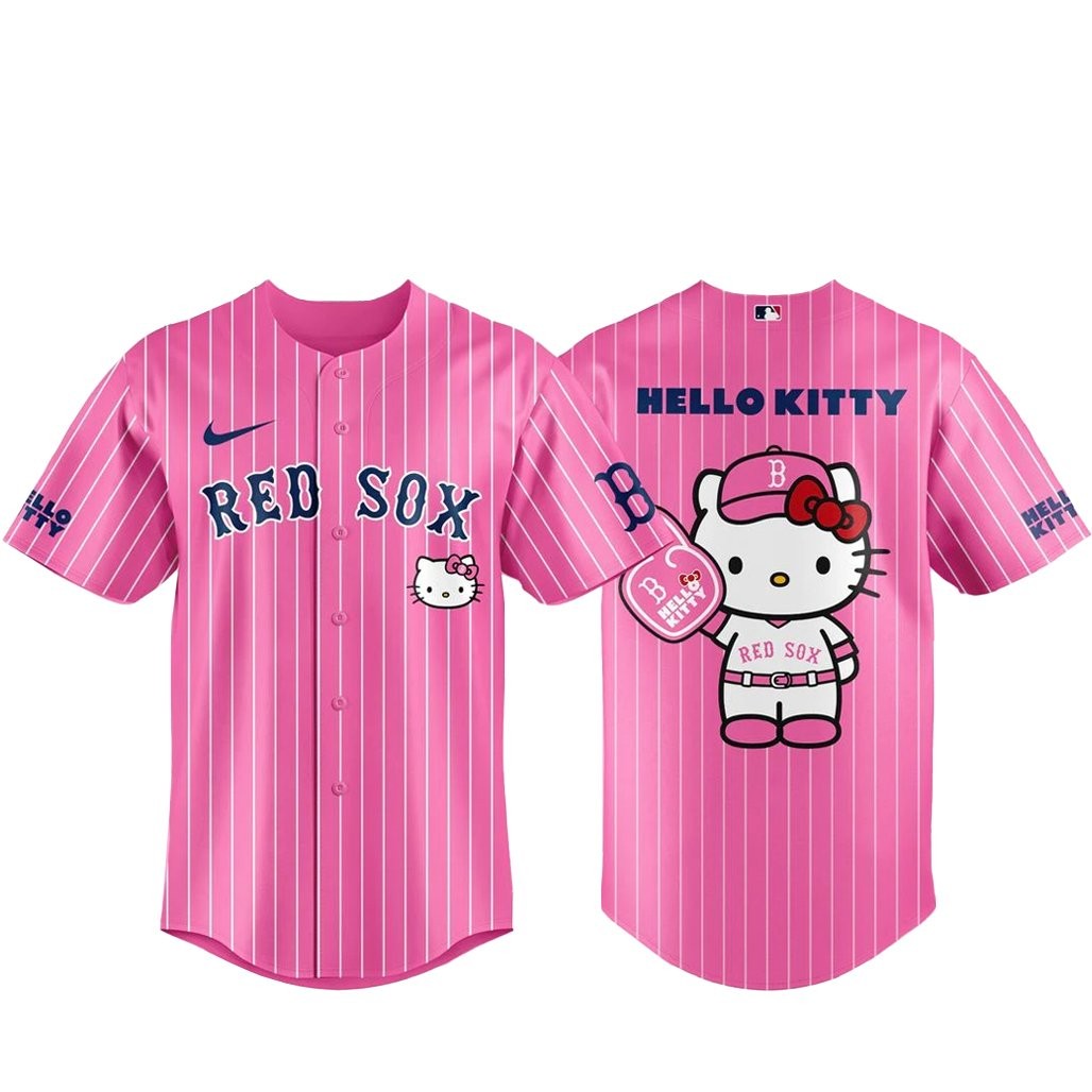 Boston Red Sox x Hello Kitty 2026 Pink Baseball Jersey