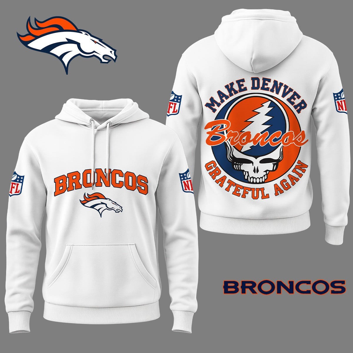 Musemora - Unisex Denver Broncos Hoodie - Game Day