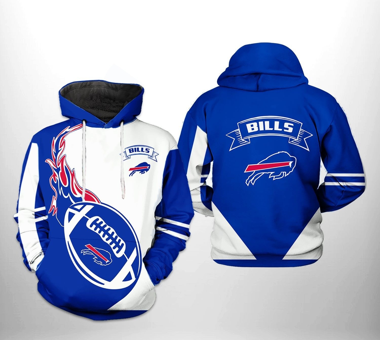 Musemora - Men's Buffalo Bills Hoodie - Game Day Football