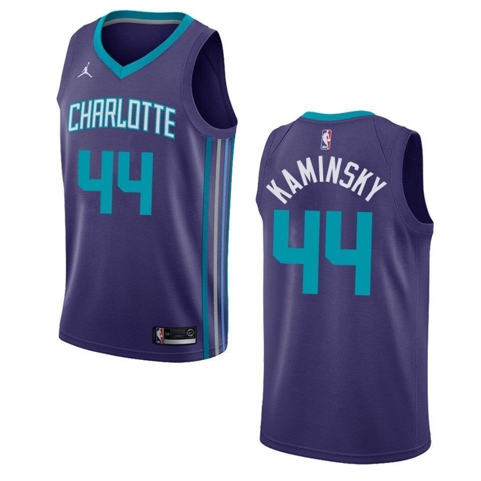 Men's Charlotte Hornets Frank Kaminsky #44 Statement Swingman Jersey Purple