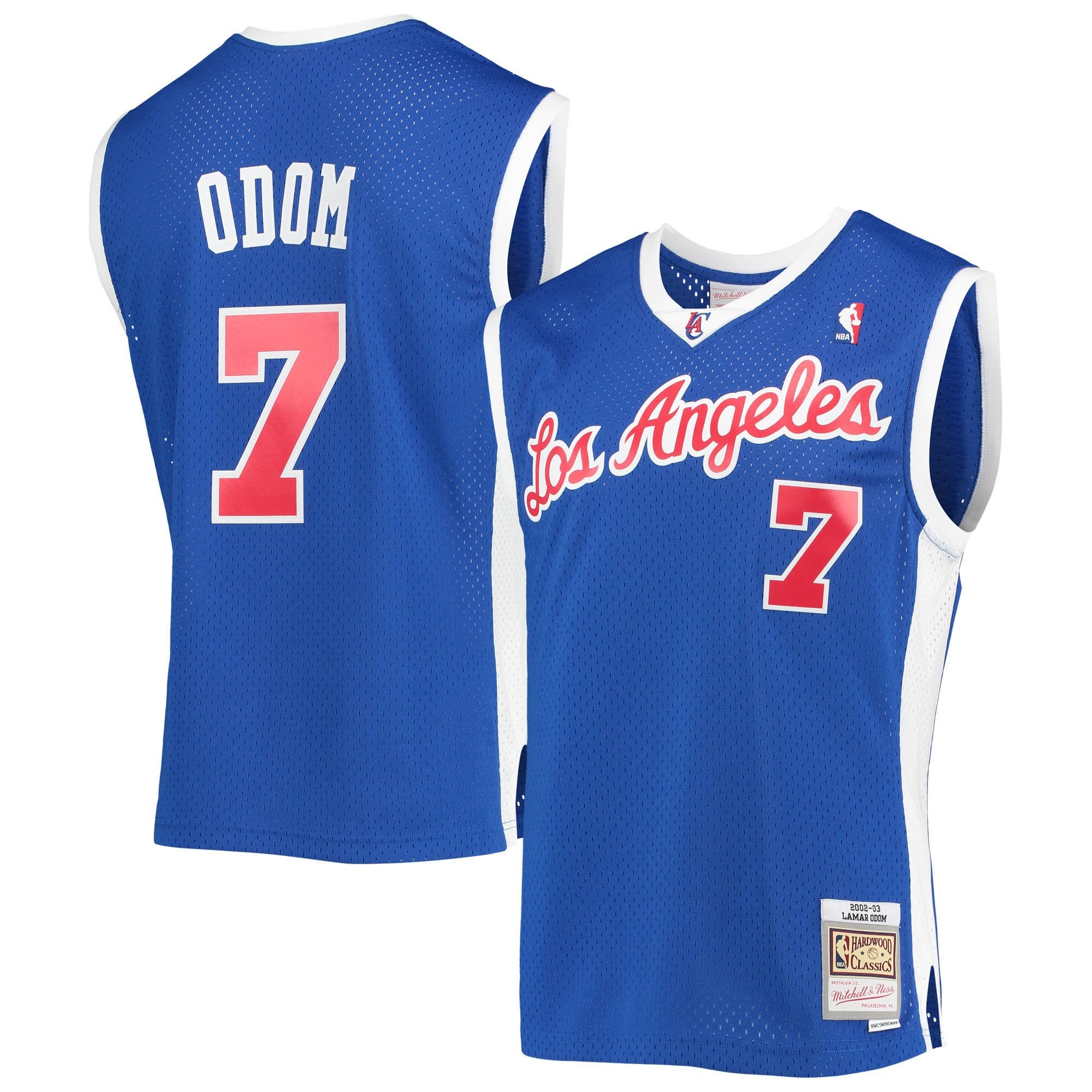 Men's Mitchell & Ness Lamar Odom Royal LA Clippers 2002-03 Hardwood Classics Swingman Jersey