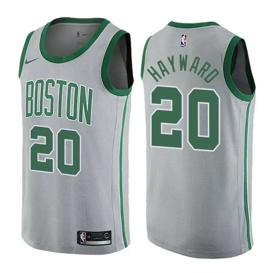 Gordon Hayward 20 Celtics City Edition Gray NBA Jersey Unisex Adult Sizes S-3XL