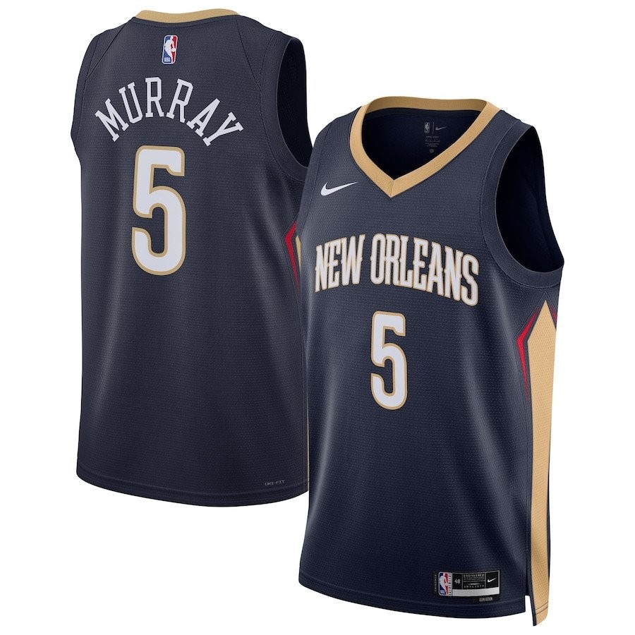 Dejounte Murray 5 New Orleans Pelicans Unisex Swingman Jersey Navy 2024 Offseason