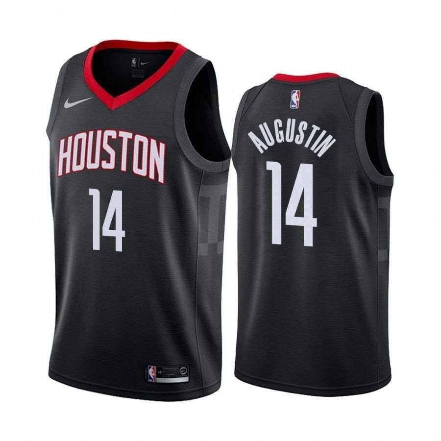 Men's D.J. Augustin 14 Houston Rockets Statement Edition Jersey Black