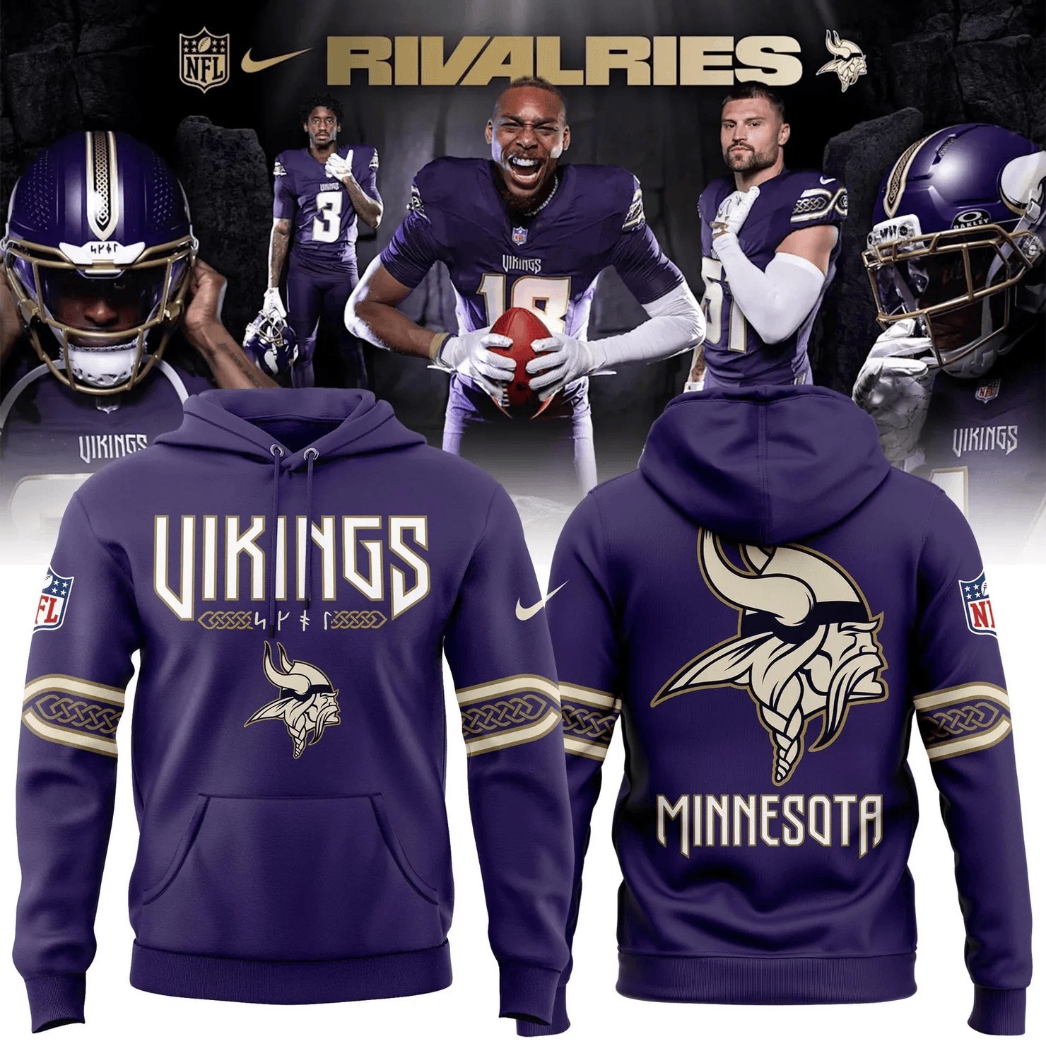 Musemora - Unisex Minnesota Vikings Hoodie