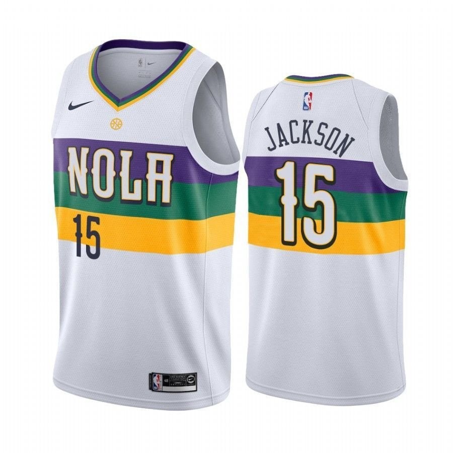 Frank Jackson New Orleans Pelicans 15 City Edition Jersey White Men's