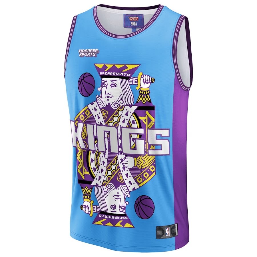 Sacramento Kings NBA & KidSuper Studios Unisex Hometown Jersey - Blue - Image 2