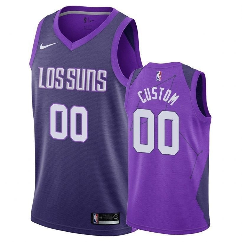 Men's Suns City Purple Custom Jersey - Lightweight Breathable Polyester S-3XL