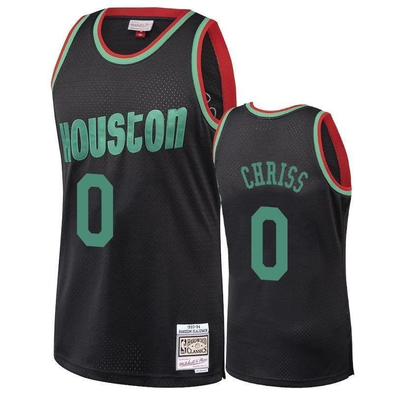 Men's Rockets Male Marquese Chriss 0 Classics Christmas Black Jersey