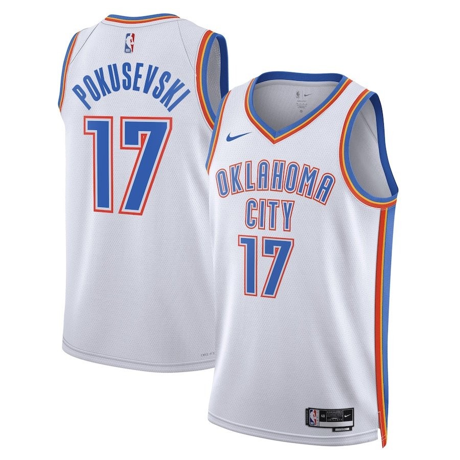 Aleksej Pokusevski 17 Oklahoma City Thunder Unisex Swingman Jersey Association Edition White