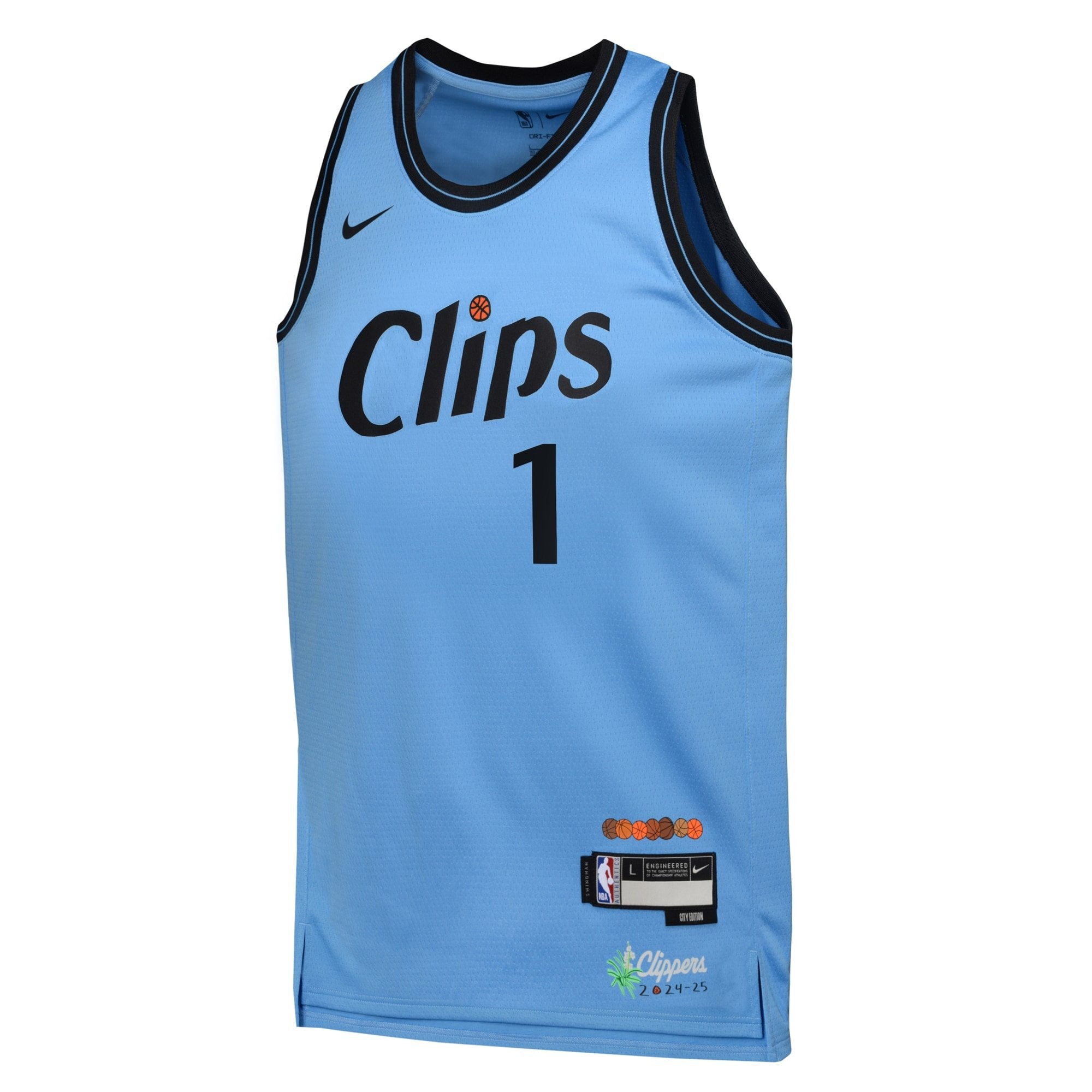 LA Clippers City Edition Swingman Jersey 2024 Blue James Harden Youth - Image 2