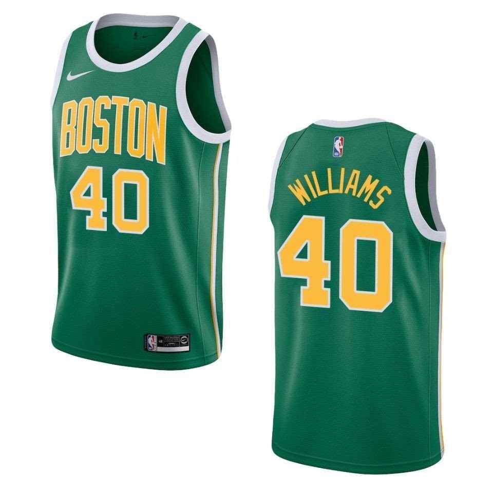 Men's Boston Celtics 40 Grant Williams Earned Swingman Jersey Green