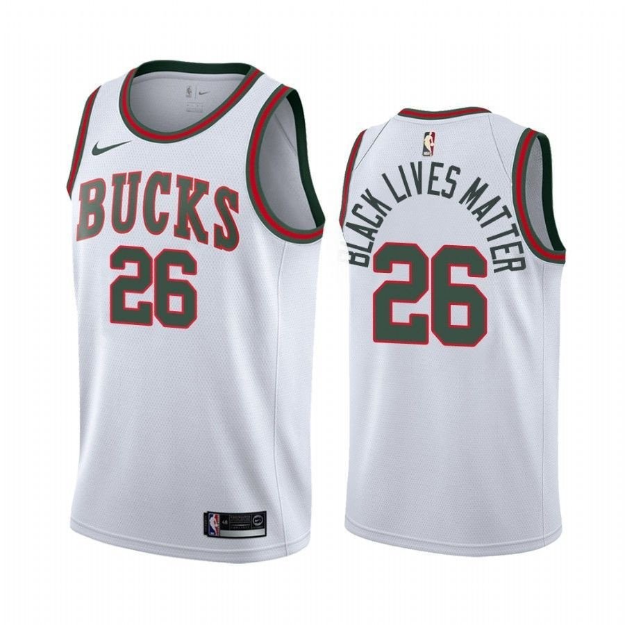 Men's Kyle Korver Black Lives Matter Milwaukee Bucks Classic Jersey Black Multi